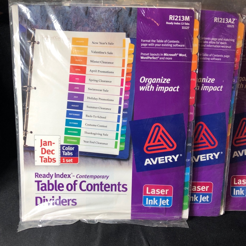 Avery Ready Index Dividers with Multicolor Tabs